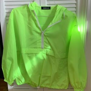 Reflective Lime Green Windbreaker
